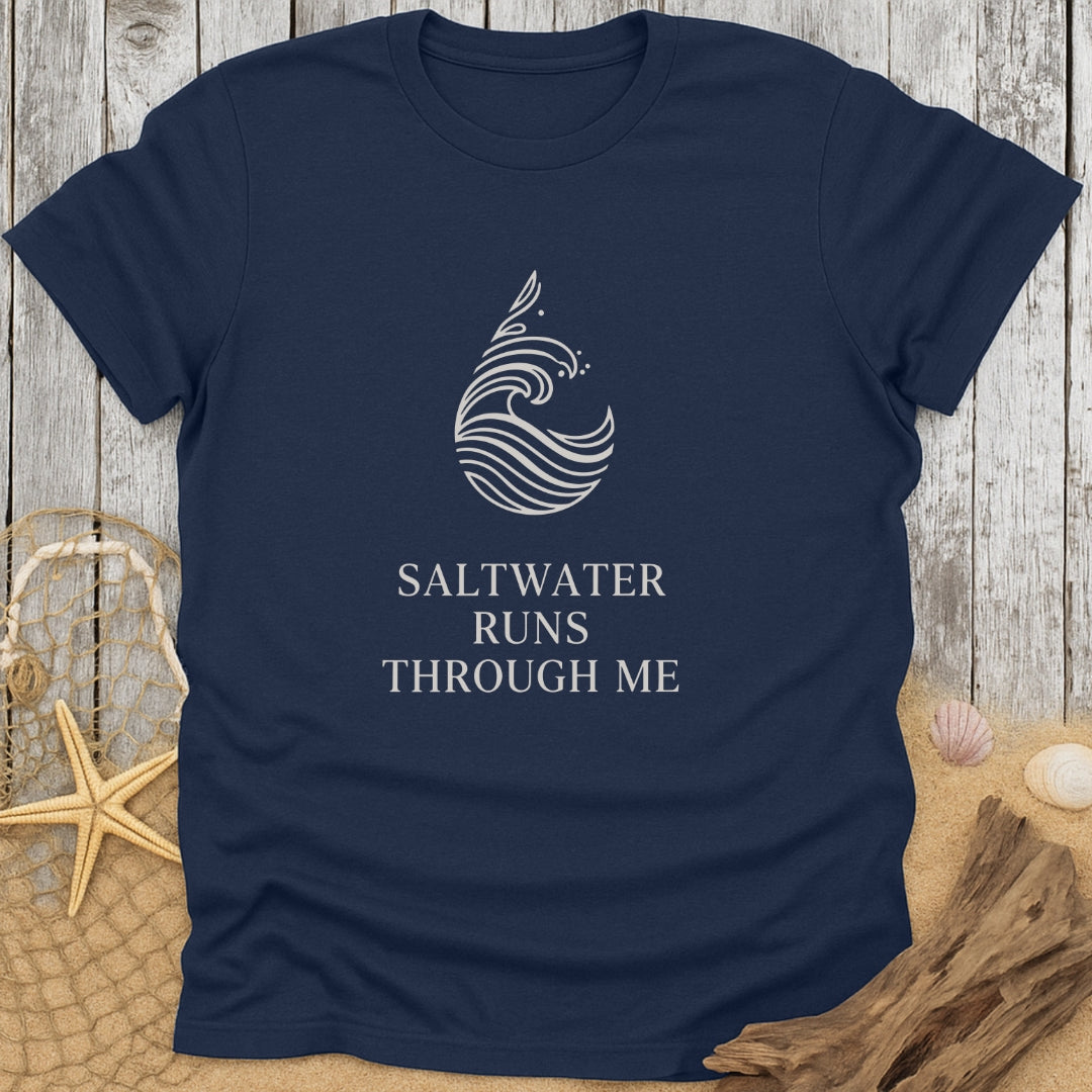 Saltwater Runs Through Me T-Shirt