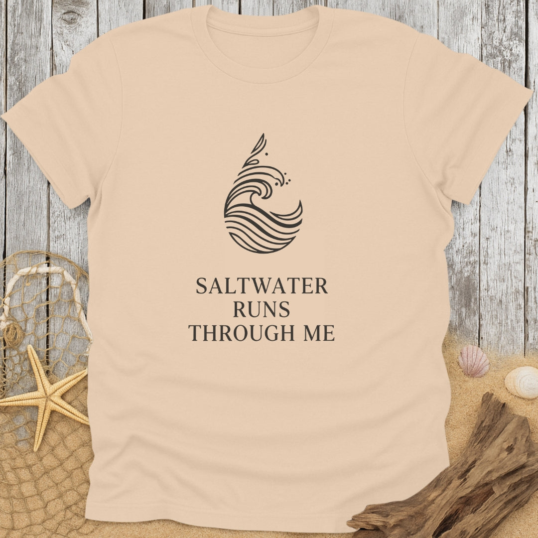 Saltwater Runs Through Me T-Shirt