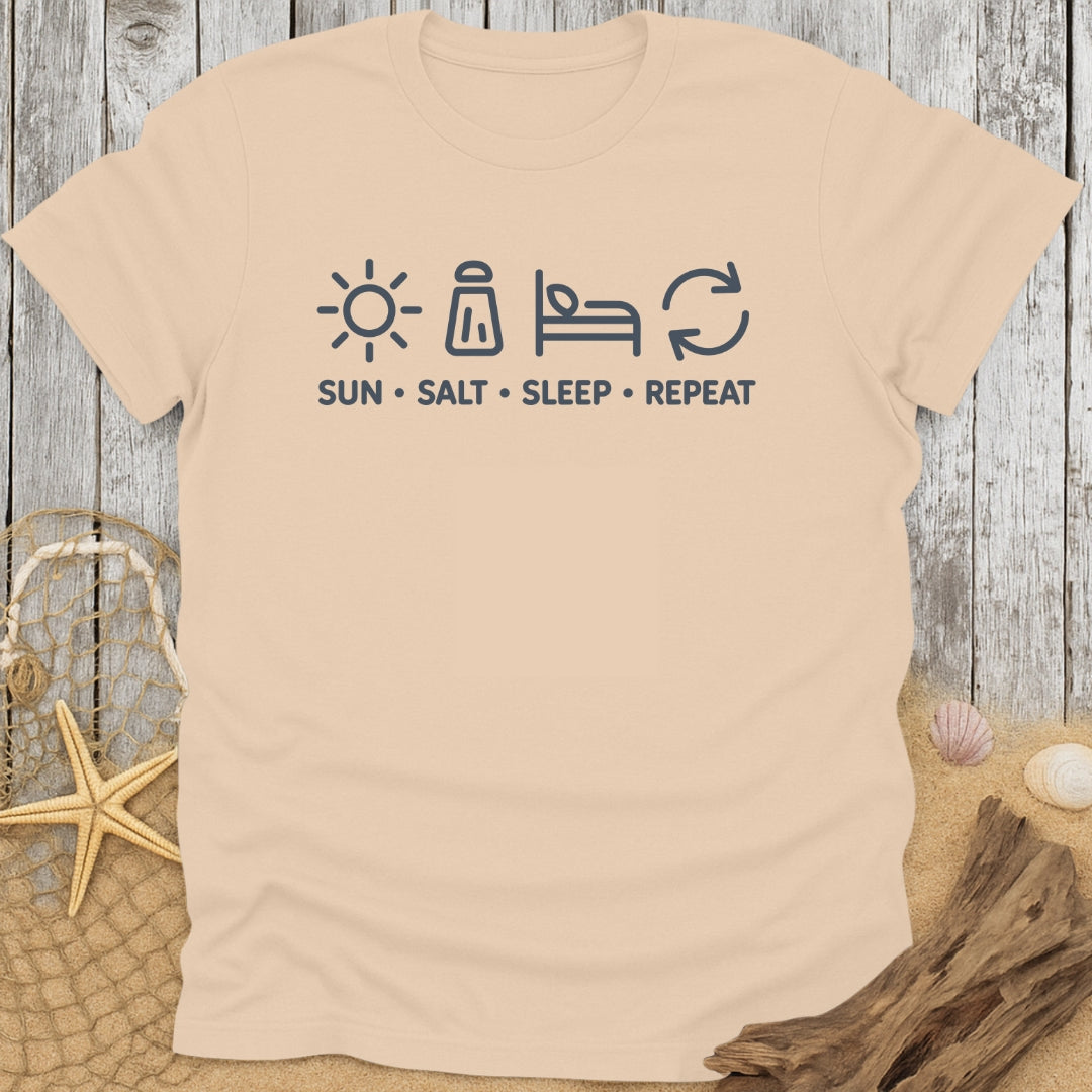 Sun. Salt. Sleep. Repeat. T-Shirt