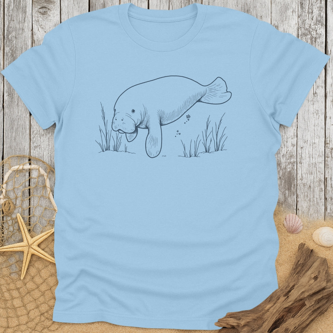 Manatee In Seagrass T-Shirt