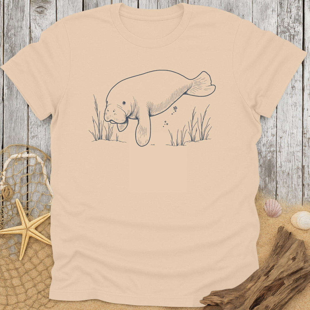 Manatee In Seagrass T-Shirt