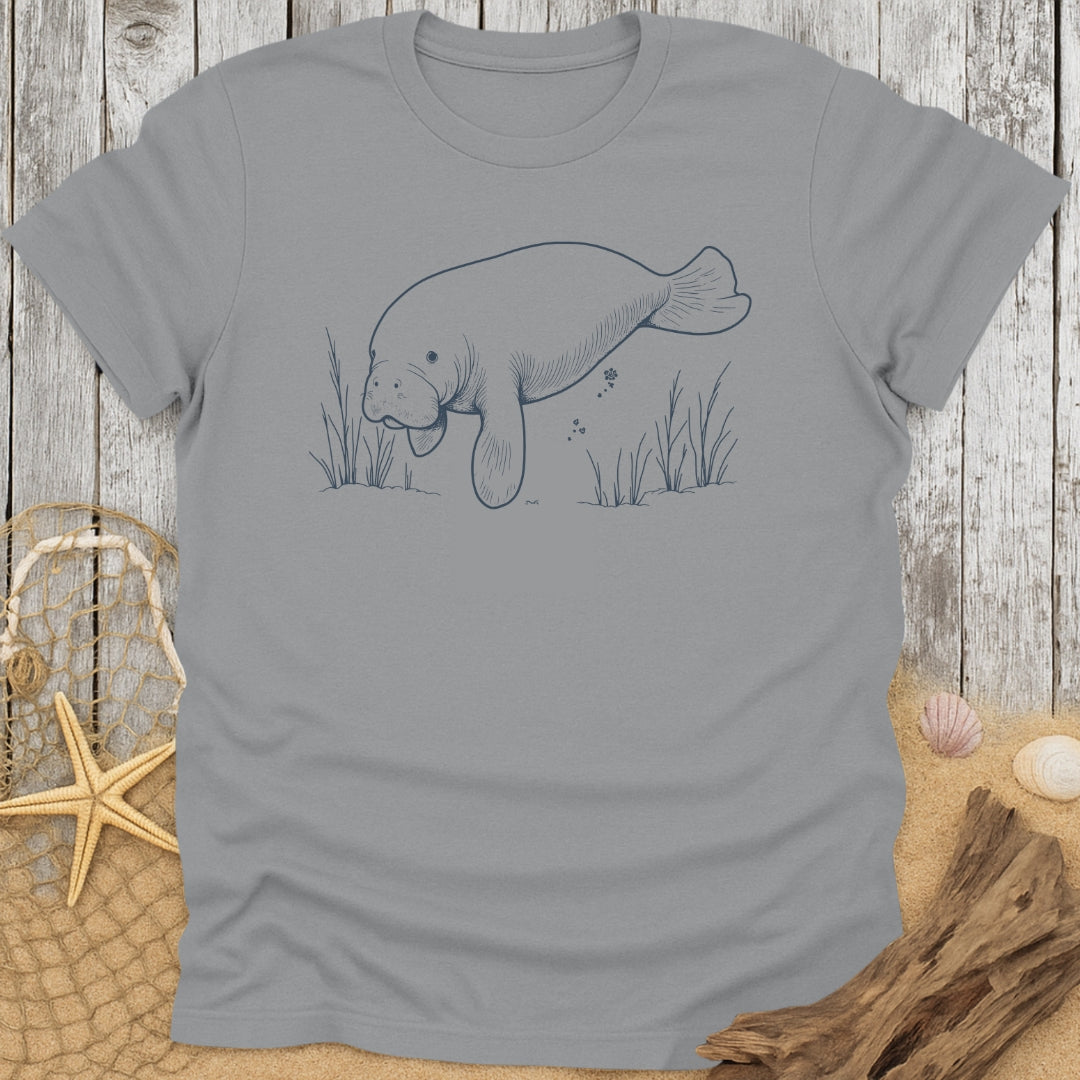 Manatee In Seagrass T-Shirt