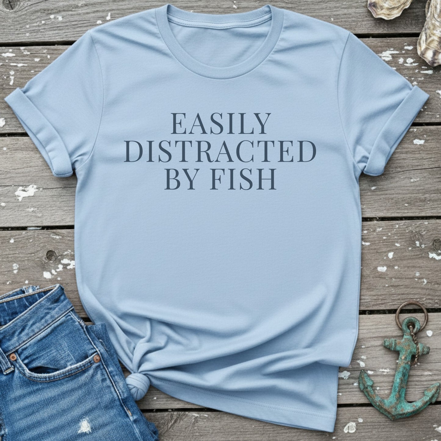 Easily Distracted By Fish Funny T-Shirt