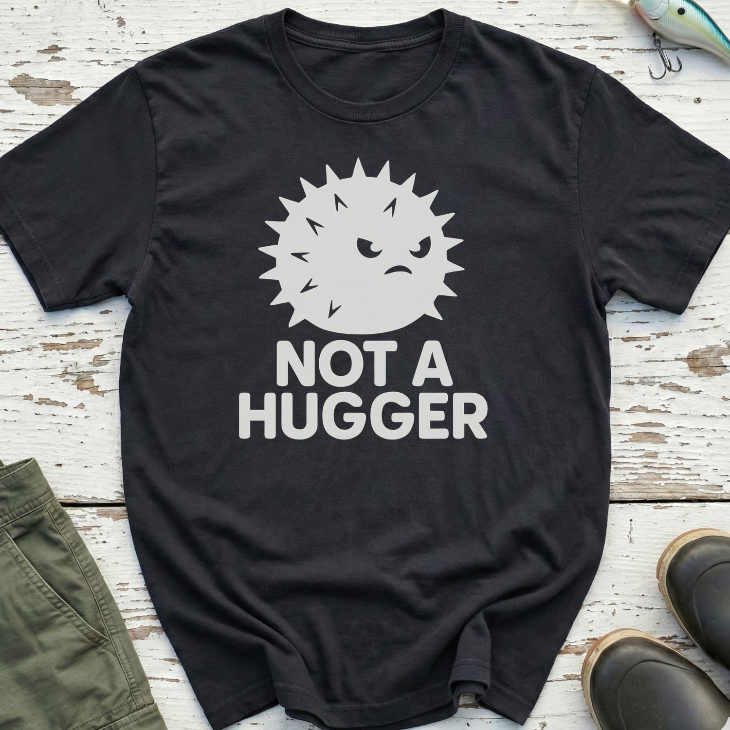 Not A Hugger Pufferfish T-Shirt