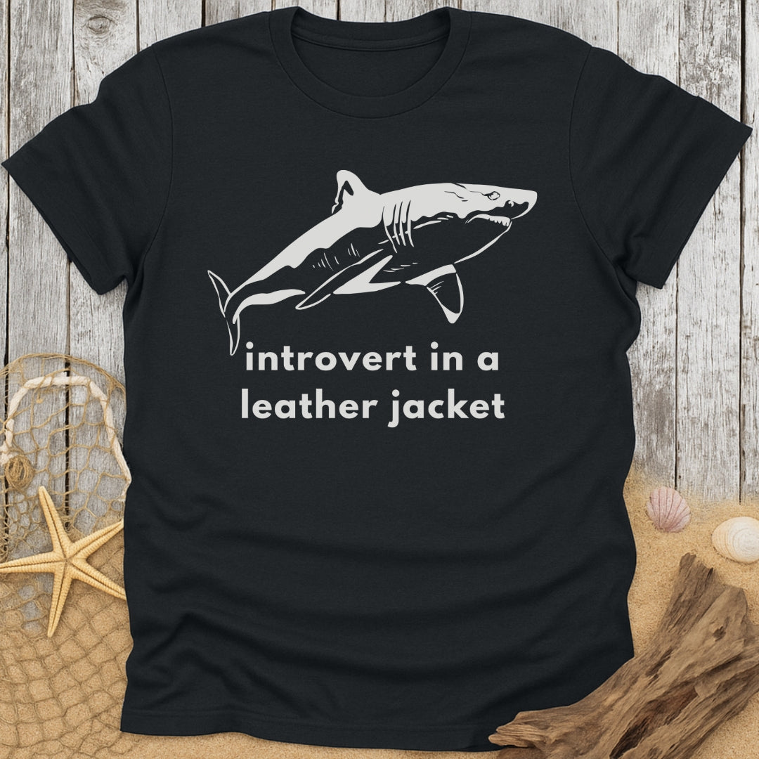 Introvert In A Leather Jacket T-Shirt