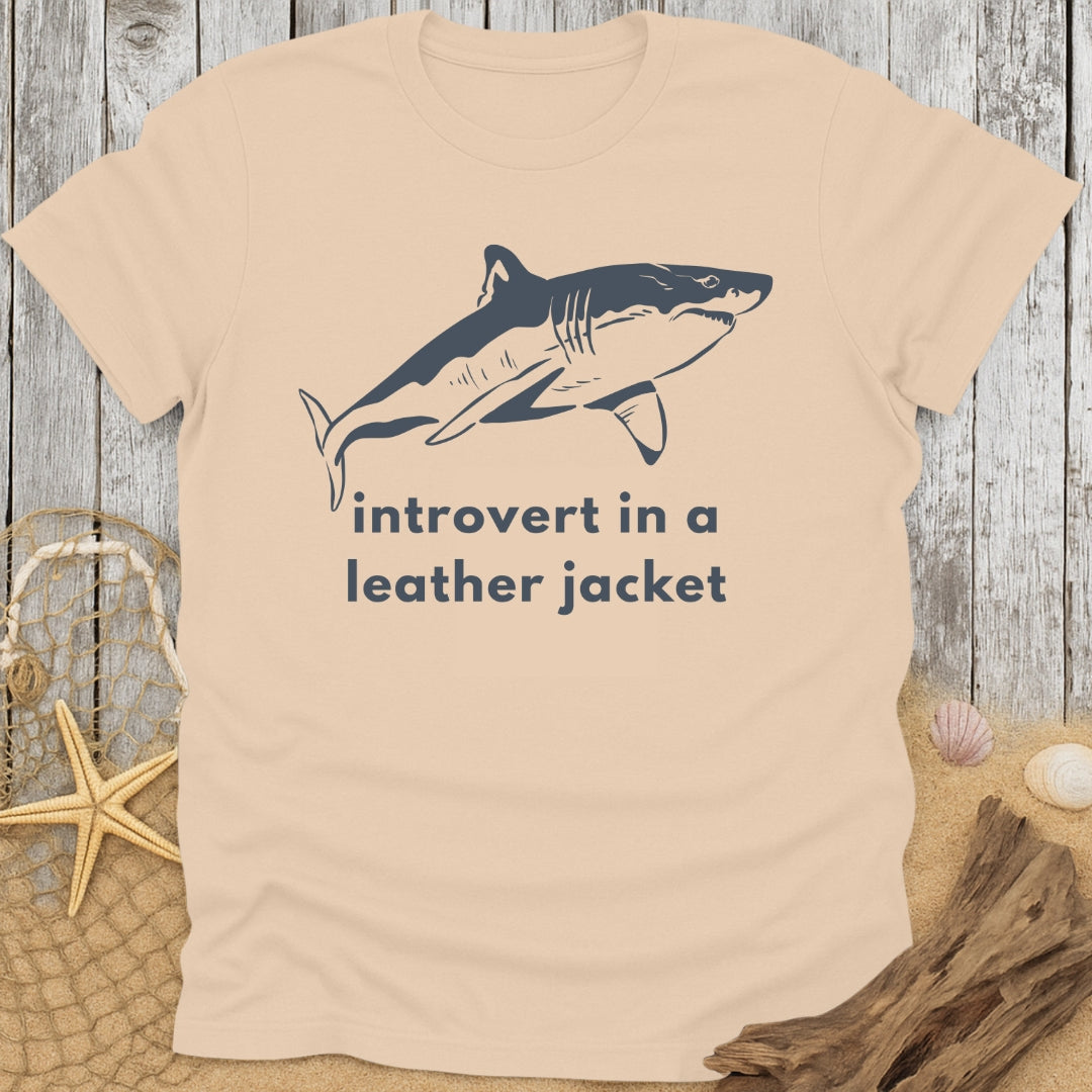 Introvert In A Leather Jacket T-Shirt