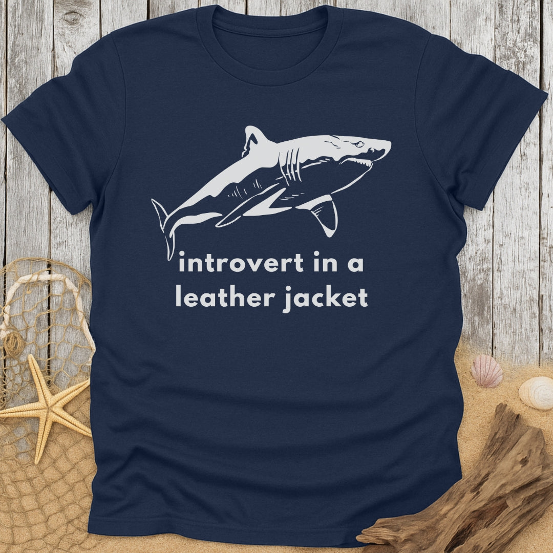 Introvert In A Leather Jacket T-Shirt