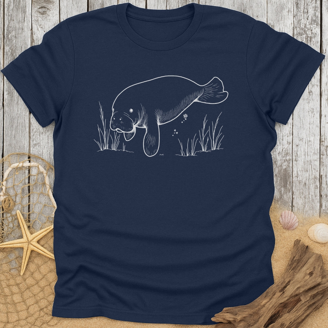 Manatee In Seagrass T-Shirt