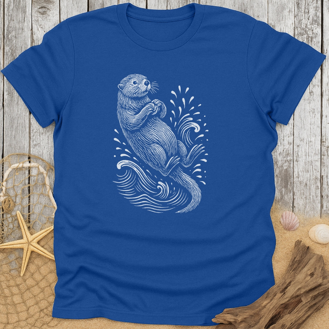 Sea Otter Line Art T-Shirt