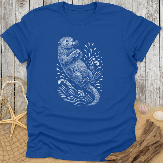 Sea Otter Line Art T-Shirt