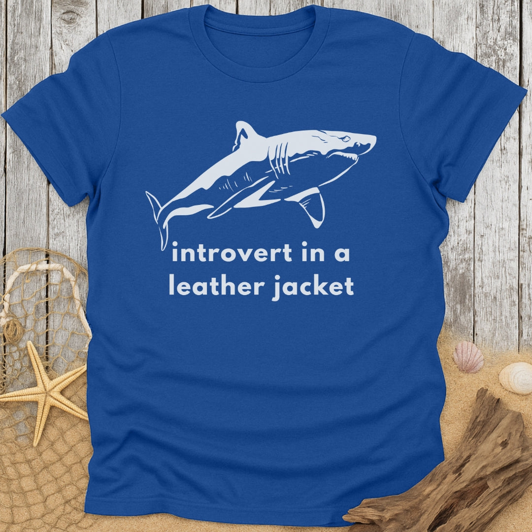Introvert In A Leather Jacket T-Shirt