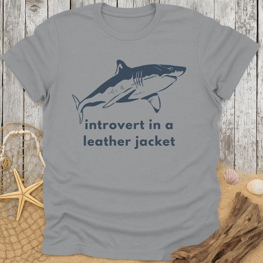 Introvert In A Leather Jacket T-Shirt