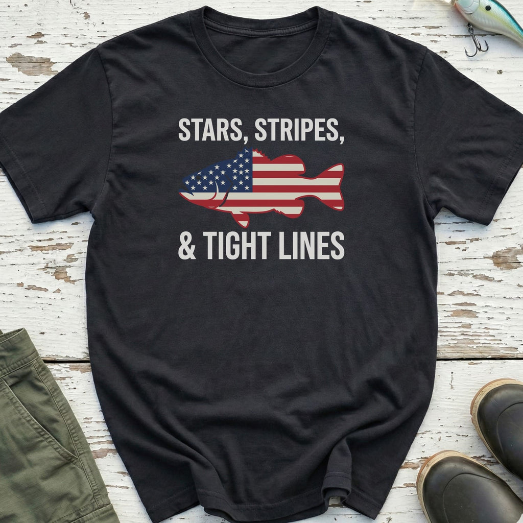 Stars, Stripes And Tight Lines T-Shirt