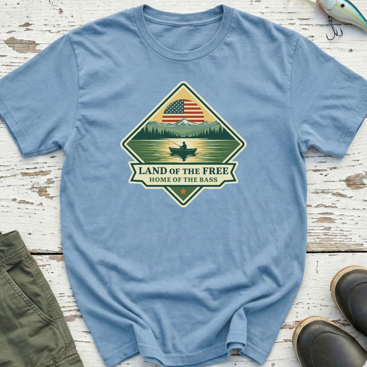 Land Of The Free Badge T-Shirt