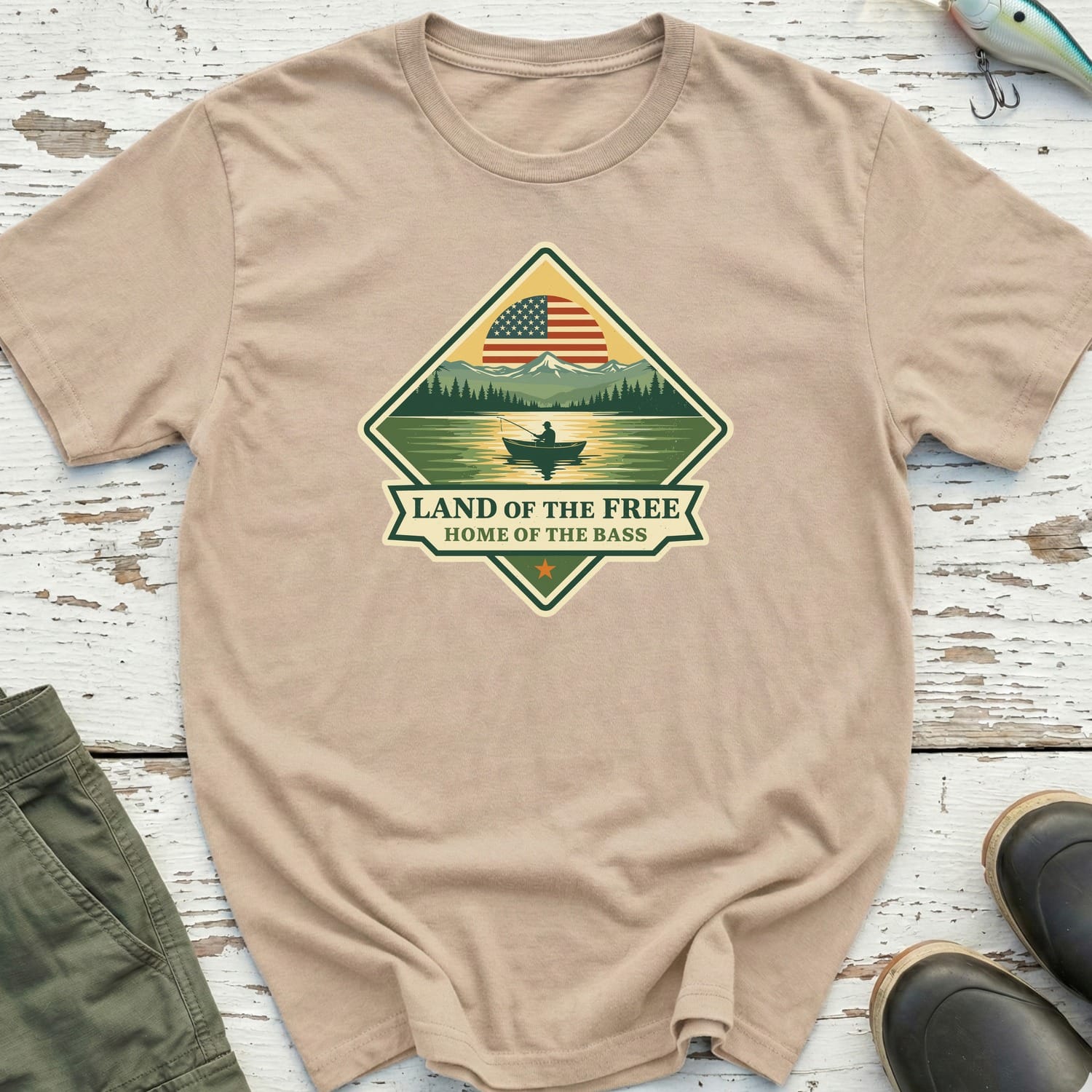 Land Of The Free Badge T-Shirt