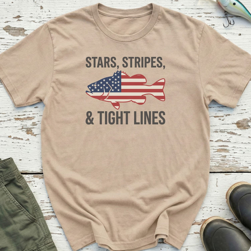 Stars, Stripes And Tight Lines T-Shirt