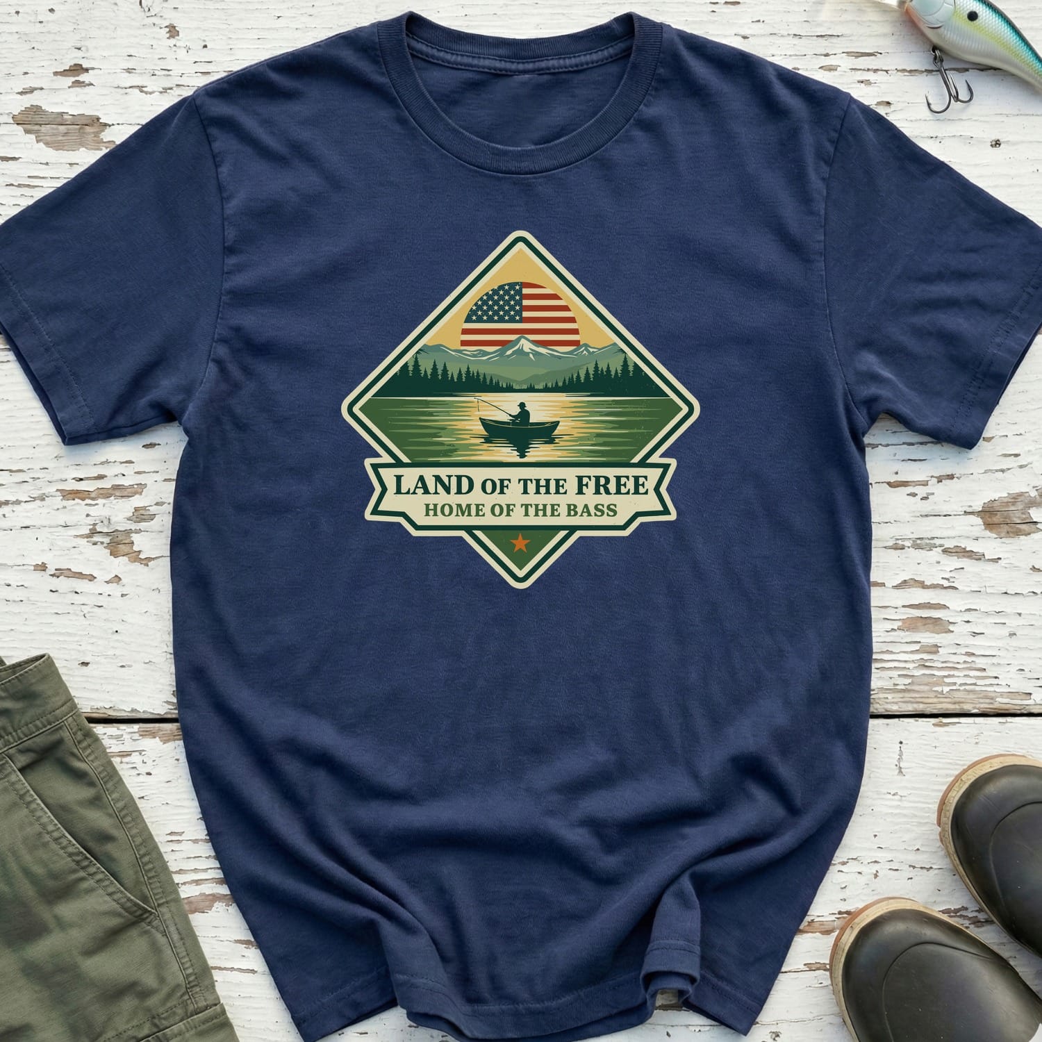 Land Of The Free Badge T-Shirt
