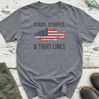 Stars, Stripes And Tight Lines T-Shirt