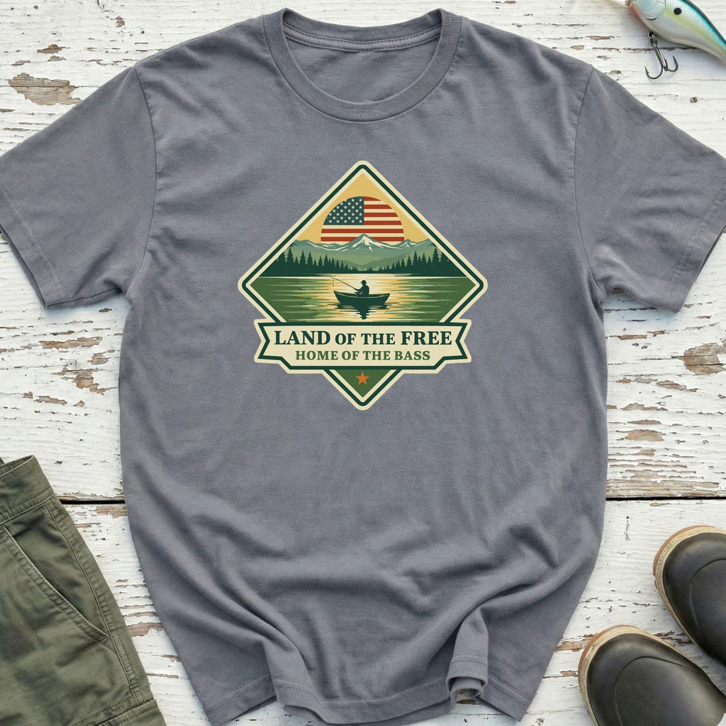 Land Of The Free Badge T-Shirt