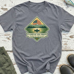 Land Of The Free Badge T-Shirt